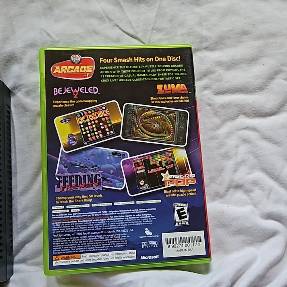 1/2 PRICE🔻Xbox 360 Pop Cap Arcade Vol 1